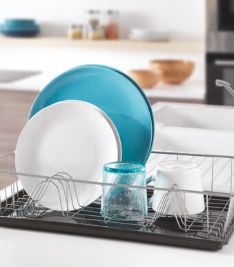 Metaltex afdruiprek Colonia PLUS met schaal, zilver/antraciet