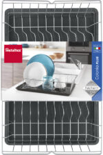 Metaltex afdruiprek Colonia PLUS met schaal, zilver/antraciet