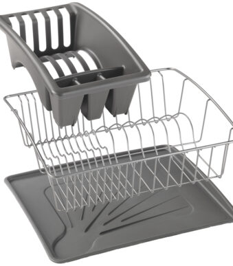 Metaltex afdruiprek Aquatex PLUS zilver/antraciet