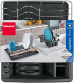 Metaltex afdruiprek Aquatex PLUS zilver/antraciet