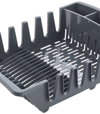 Metaltex Smartex afdruiprek grijs met bestekhouder