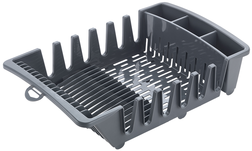 Metaltex Smartex afdruiprek grijs met bestekhouder Metaltex Smartex afdruiprek grijs met bestekhouder