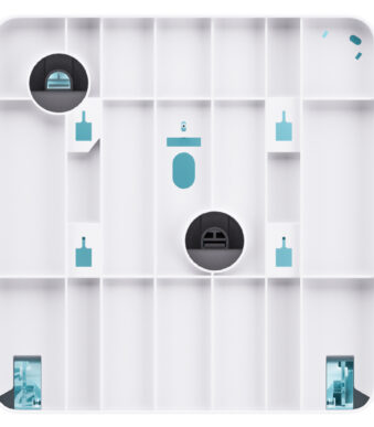 Satino HYGINITY jumbo toiletpapier dispenser groot wit