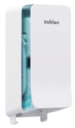 Satino dubbele toiletpapier dispenser wit kunststof