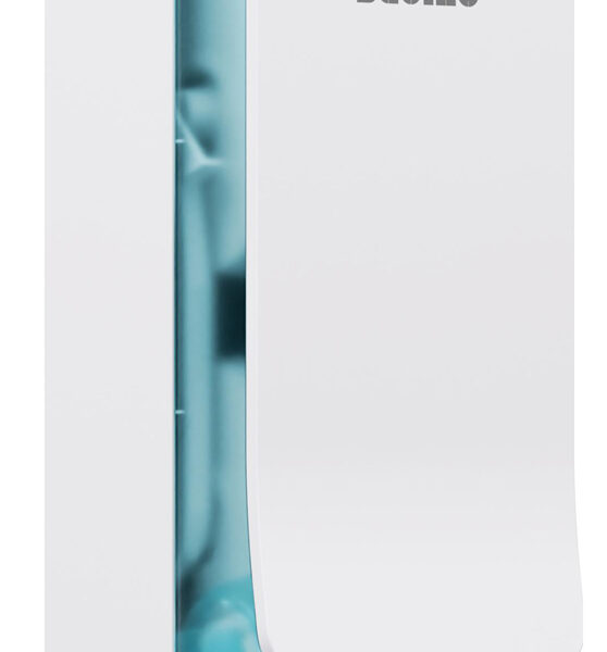 Satino dubbele toiletpapier dispenser wit kunststof