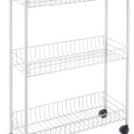 Metaltex trolley Slim 3 etages wit