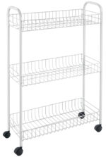 Metaltex trolley Slim 3 etages wit