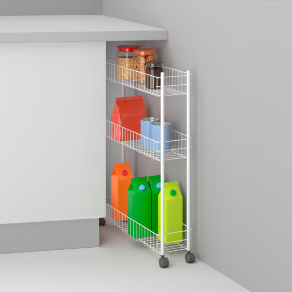 Metaltex serveerwagen Fino 3 etages wit