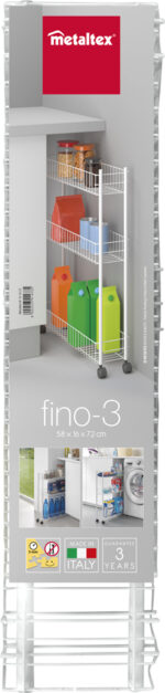 Metaltex serveerwagen Fino 3 etages wit