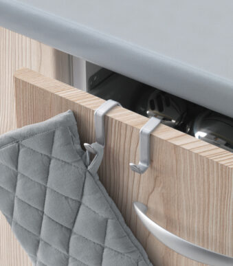 Metaltex dubbele haak Galileo zilvermetallic