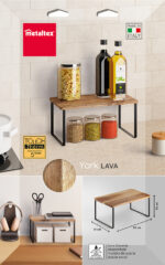 Metaltex kruidenrek York LAVA 1 niveau zwart