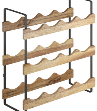 Metaltex flessenrek York LAVA, 3 etages, voor 12 flessen