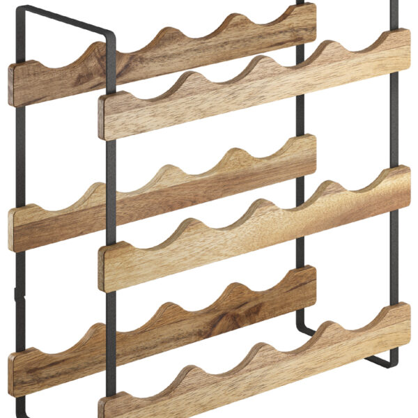 Metaltex flessenrek York LAVA, 3 etages, voor 12 flessen