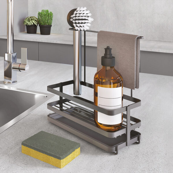 Metaltex Tokyo aanrechtorganizer - mat zwart