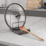 Metaltex deksel- en lepelhouder Tokyo LAVA mat zwart