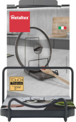 Metaltex deksel- en lepelhouder Tokyo LAVA mat zwart