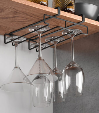 Metaltex glazenhouder My-Glass LAVA matzwart