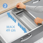 Metaltex Bestekbak Verstelbaar, Kunststof, Grijs