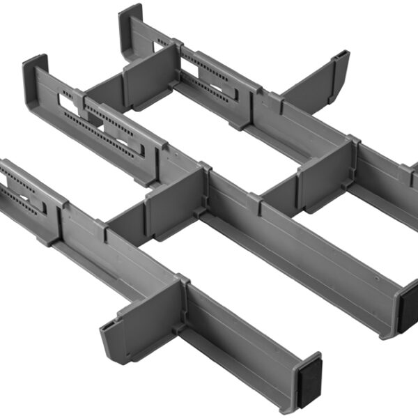 Metaltex lade-organizer Multi-Fit PLUS verstelbaar grijs ABS