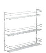 Metaltex kruidenrek Pepito 3-etages zilver metaal