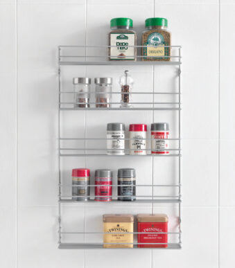 Metaltex kruidenrek 5 etages zilver wandmontage