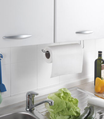 Metaltex keukenrolhouder Easy-Roll, zilverkleurig