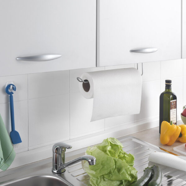 Metaltex keukenrolhouder Easy-Roll, zilverkleurig