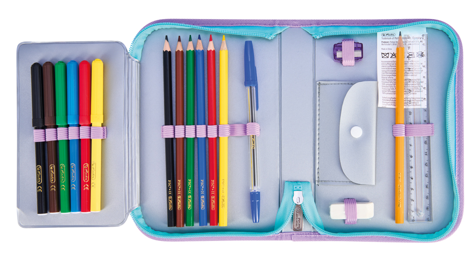 Herlitz etui Girls/Boys Mix II 19-delig gevuld pennenkoker Herlitz etui Girls/Boys Mix II 19-delig gevuld pennenkoker