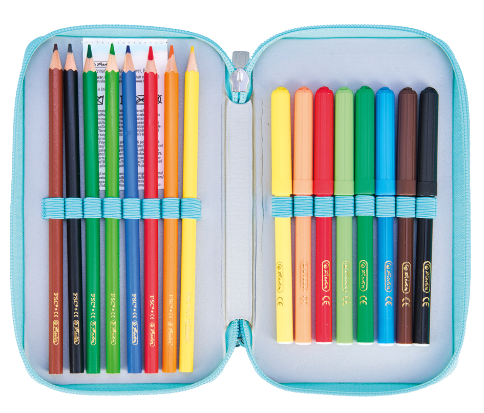 Herlitz etui dubbel Lucky Horse 23-delig gevuld Herlitz etui dubbel Lucky Horse 23-delig gevuld