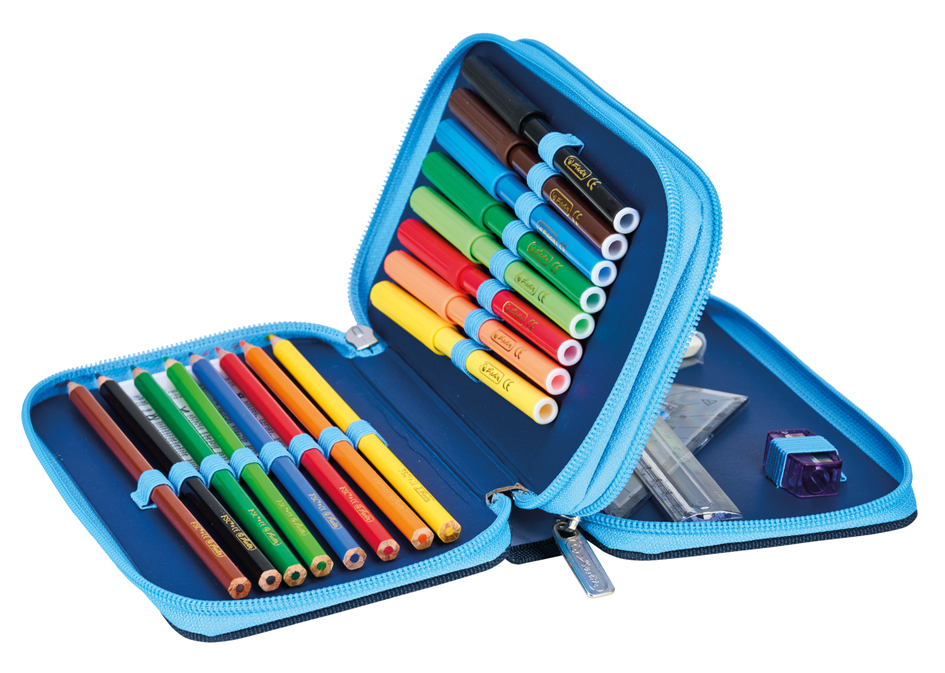 Herlitz dubbel etui Cosmic Explorer 23-delig Herlitz dubbel etui Cosmic Explorer 23-delig