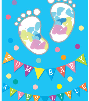 Verjaardagskaart 'Jongen Confetti Voetjes'