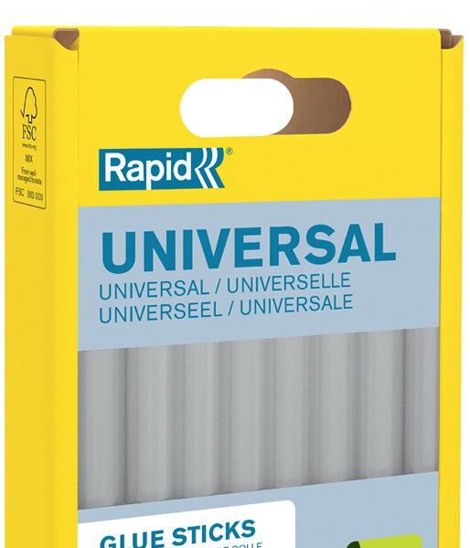 Rapid lijmsticks universeel transparant 12 mm diameter, 14 stuks
