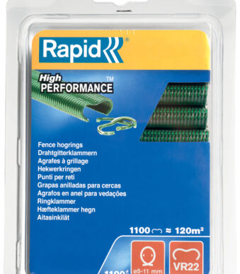 Rapid hekringklemmen VR22 groen kunststof 1100 stuks