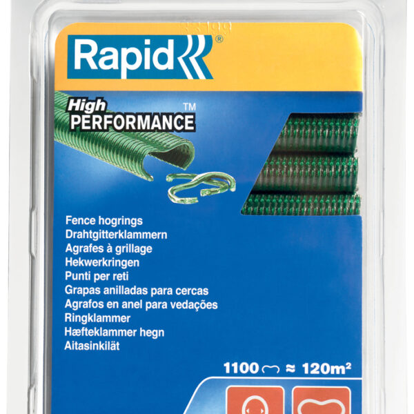 Rapid hekringklemmen VR22 groen kunststof 1100 stuks