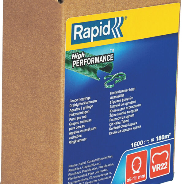Rapid hekringklemmen VR22 groen, kunststof coating, 1600 stuks