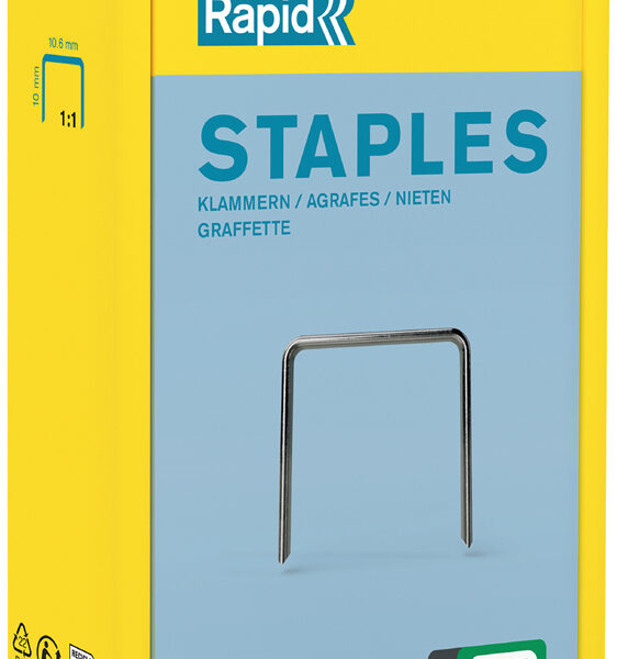 Rapid platte nietjes type 140, 10 mm, voordeelverpakking 5000 stuks