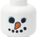 LEGO opbergdoos sneeuwpop hoofd wit stapelbaar 2 liter
