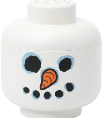 LEGO opbergdoos sneeuwpop hoofd wit stapelbaar 2 liter