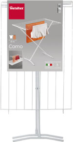 Metaltex wasdroogrek Como, drooglengte 8 meter, wit