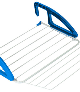 Metaltex wasdroogrek voor radiator en balkon Bries wit/blauw