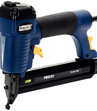 Rapid perslucht nietmachine/tacker PBS121 blauw/geel in koffer