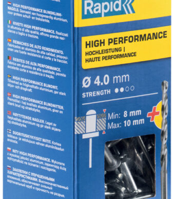 Rapid blindklinknagels universeel, 4,0 x 14 mm, aluminium