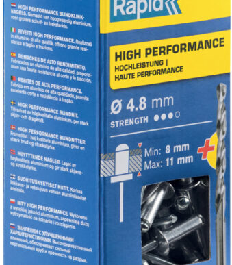 Rapid blindklinknagels universeel, 4,8 x 14 mm, aluminium