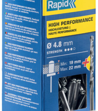 Rapid blindklinknagels universeel, 4,8 x 25 mm, aluminium