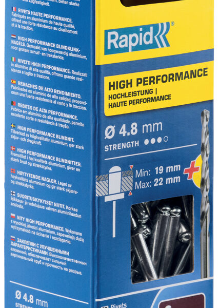 Rapid blindklinknagels universeel, 4,8 x 25 mm, aluminium