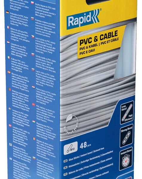 Rapid lijmpatroon PVC & kabel, 12 mm diameter, lang