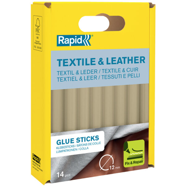 Rapid lijmpatronen voor textiel en leder, 12 mm diameter, kort