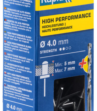 Rapid blindklinknagels universeel, 4,0 x 10 mm, aluminium