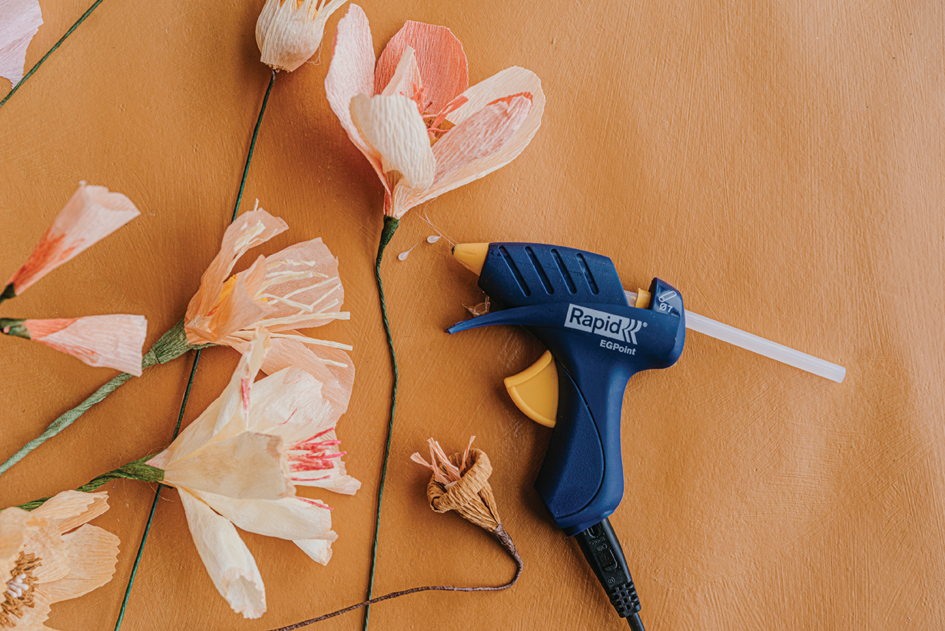 Rapid lijmpistool EG Point met afneembare kabel, blauw/geel Rapid lijmpistool EG Point met afneembare kabel, blauw/geel