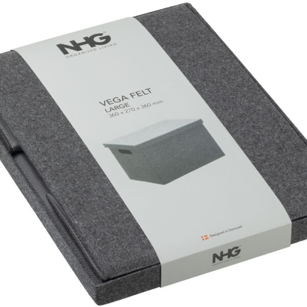 NHG opbergbox VEGA FELT STORAGE vilt L donkergrijs
